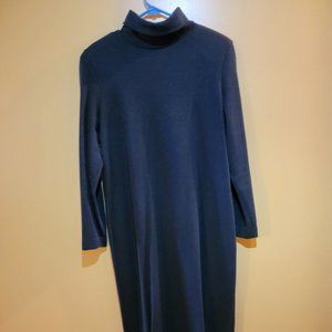 Midi turtleneck knit dress